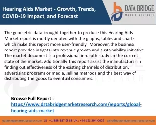 Hearing Aids Market - Growth, Trends, COVID-19 Impact, and Forecast