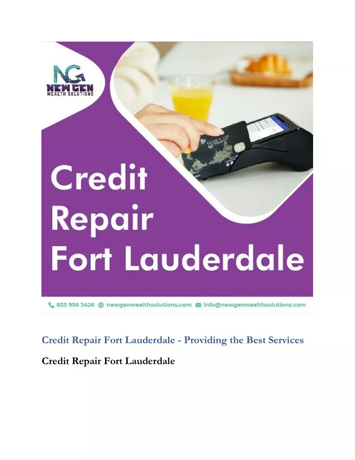 credit repair fort lauderdale providing the best