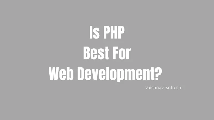 is php best for