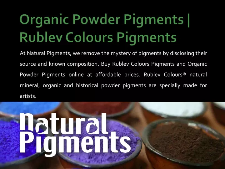 organic powder pigments rublev colours pigments