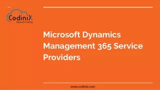 Microsoft Dynamics Management 365 Service Providers