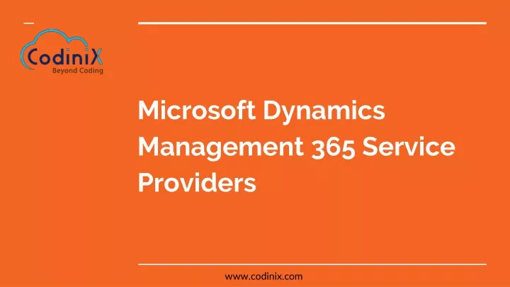 microsoft dynamics management 365 service providers
