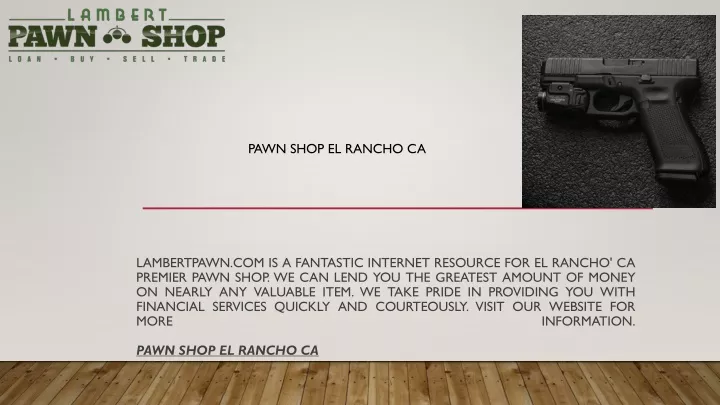 pawn shop el rancho ca