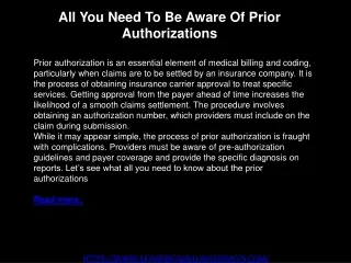 all you need to be aware of prior authorizations