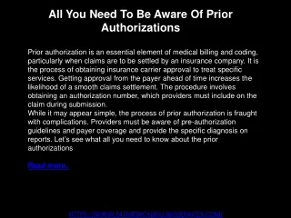 all you need to be aware of prior authorizations