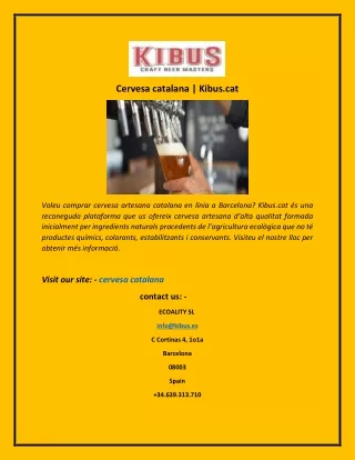 cervesa catalana kibus cat