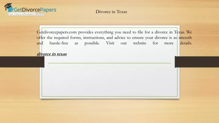 divorce in texas