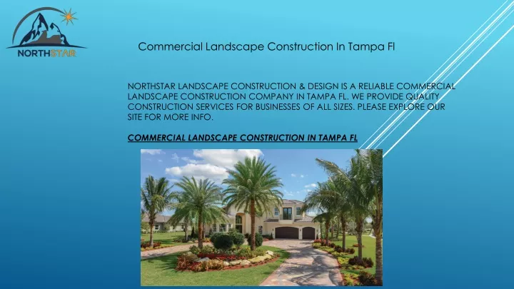 commercial landscape construction in tampa fl