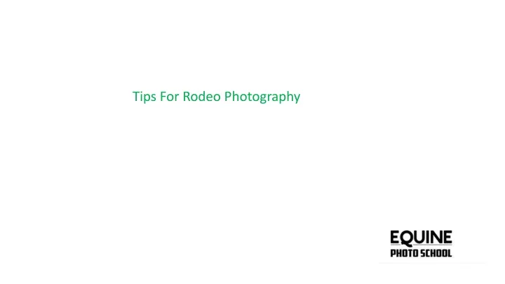 tips for rodeo photography
