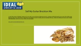 Sell My Guitar Brockton Ma  Idealjewelryandloan.com