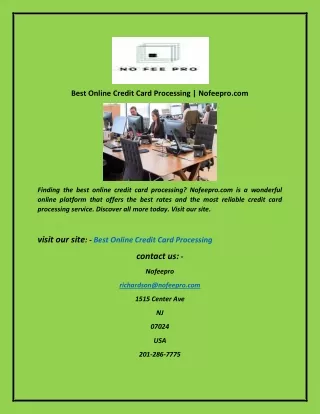 best online credit card processing nofeepro com