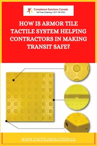 How is Armor Tile Tactile System Helping Contractors in Making Transit Safe