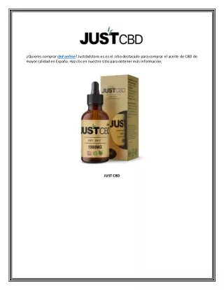 El aceite de Cbd es un aceite natural | Justcbdstore.es