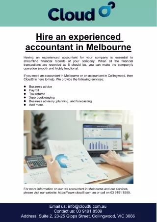 Hire an experienced accountant in Melbourne