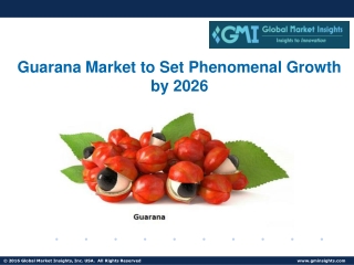 Guarana Market Global Industry, Growth, Trends and Forecasts to 2026