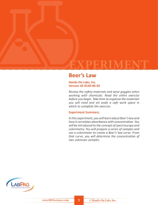 beers law lab experiment