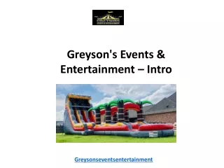 greyson s events entertainment intro