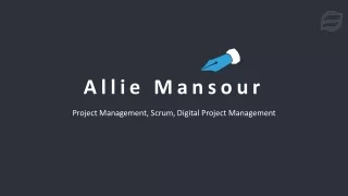 Allie Mansour - A Highly Collaborative Professional