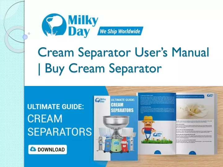 cream separator user s manual buy cream separator