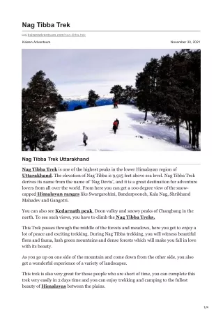 nag tibba trek