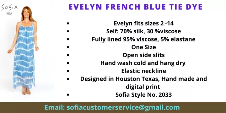 evelyn french blue tie dye
