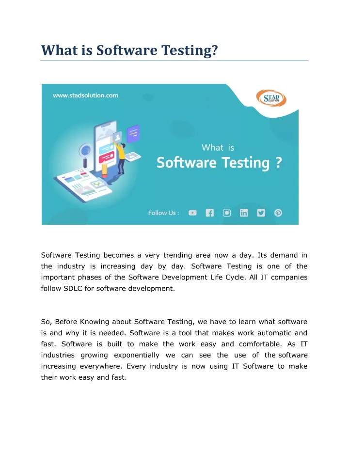 what is software testing