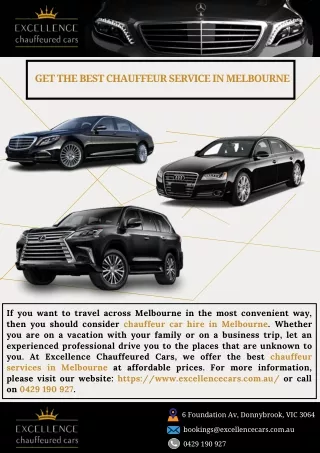 Get the Best Chauffeur Service in Melbourne