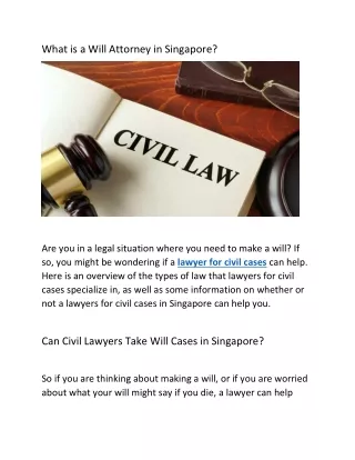 What is a Will Attorney in Singapore?