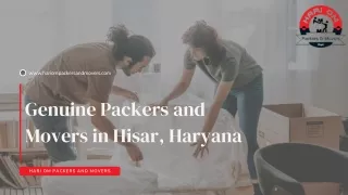 Genuine Packers and Movers in Hisar, Haryana