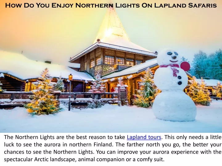 how do you enjoy northern lights on lapland