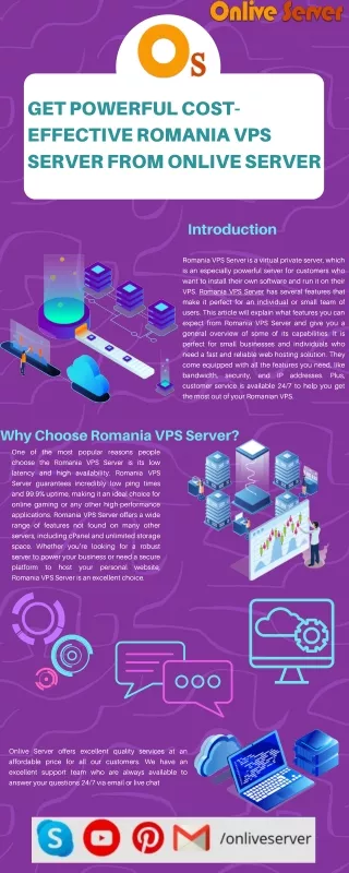 Get Powerful Cost-effective Romania VPS Server From Onlive Server