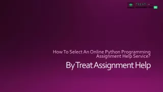 how to select an online python programming assignment help service