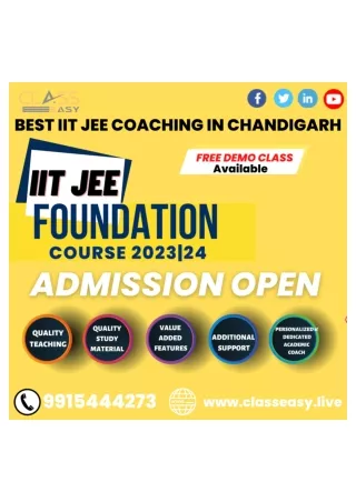 Top IIT JEE Coaching In Chandigarh Class Easy