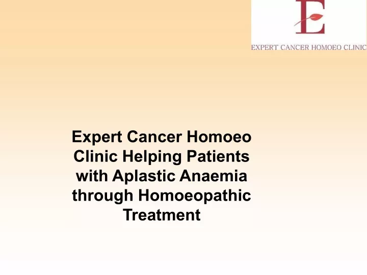 expert cancer homoeo clinic helping patients with