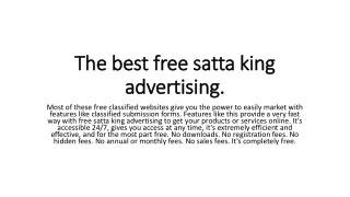 The best free satta king advertising