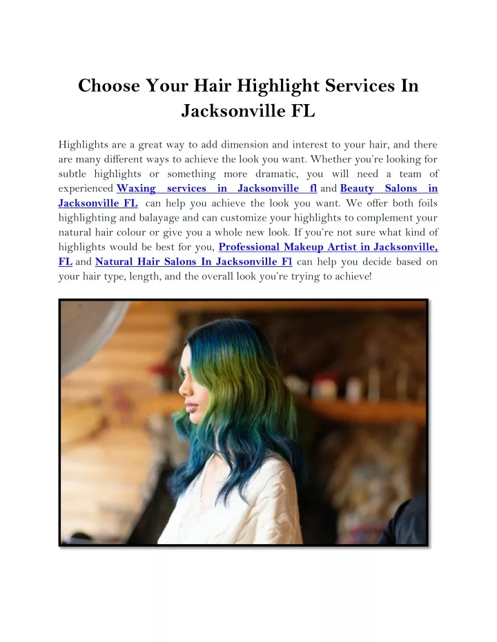 choose your hair highlight services