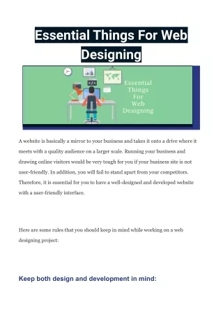 essential things for web designing