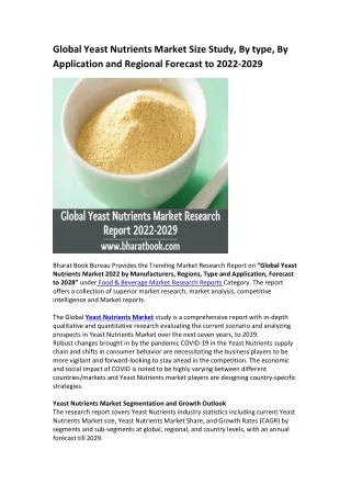 global yeast nutrients market size study by type