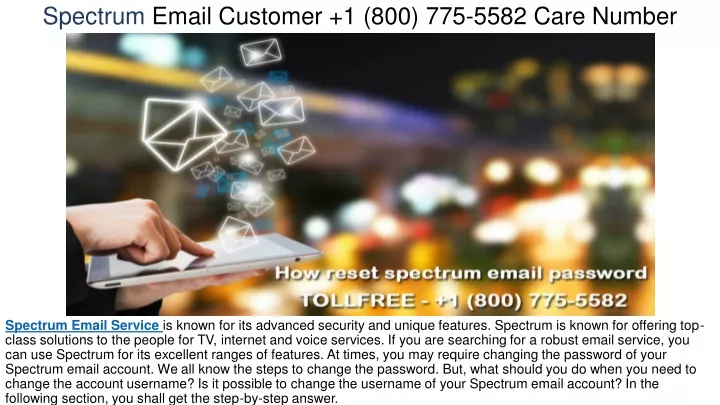 spectrum email customer 1 800 775 5582 care number