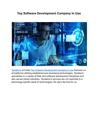 top software development company in usa