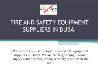Fire and Safety Companies in Dubai