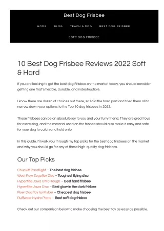 The best dog frisbee