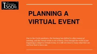 planning a virtual event