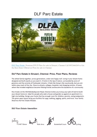 dlf parc estate