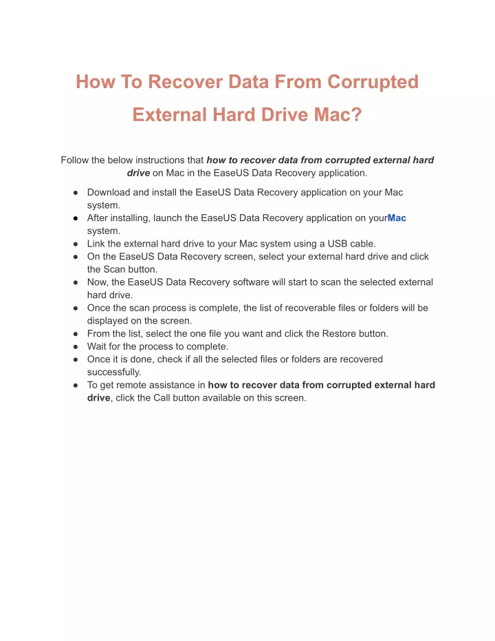 how to recover data from corrupted