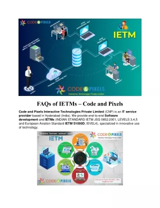 FAQs of IETMs | Code And Pixels
