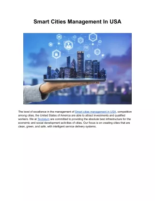 smart cities management in usa
