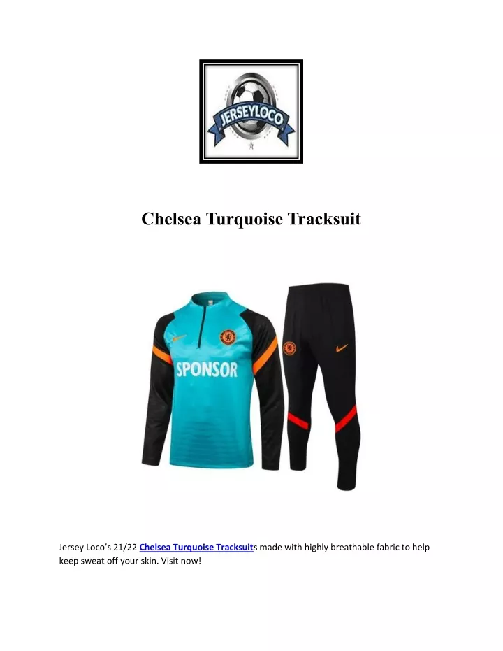 chelsea turquoise tracksuit