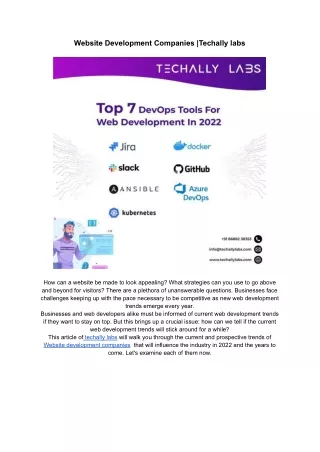 website development companies techally labs