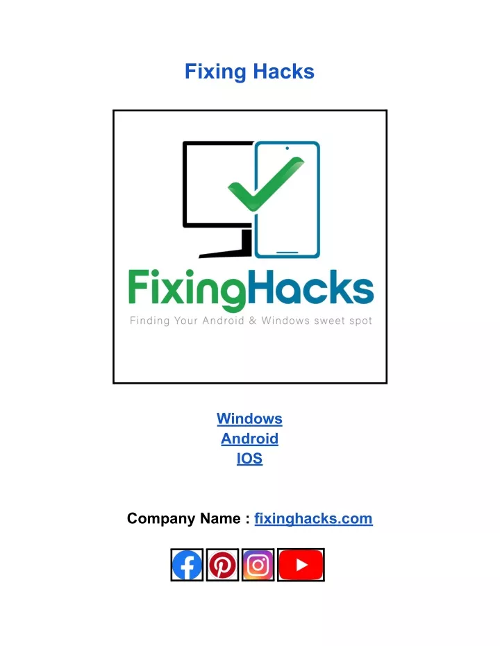 fixing hacks